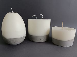 Cement based candle